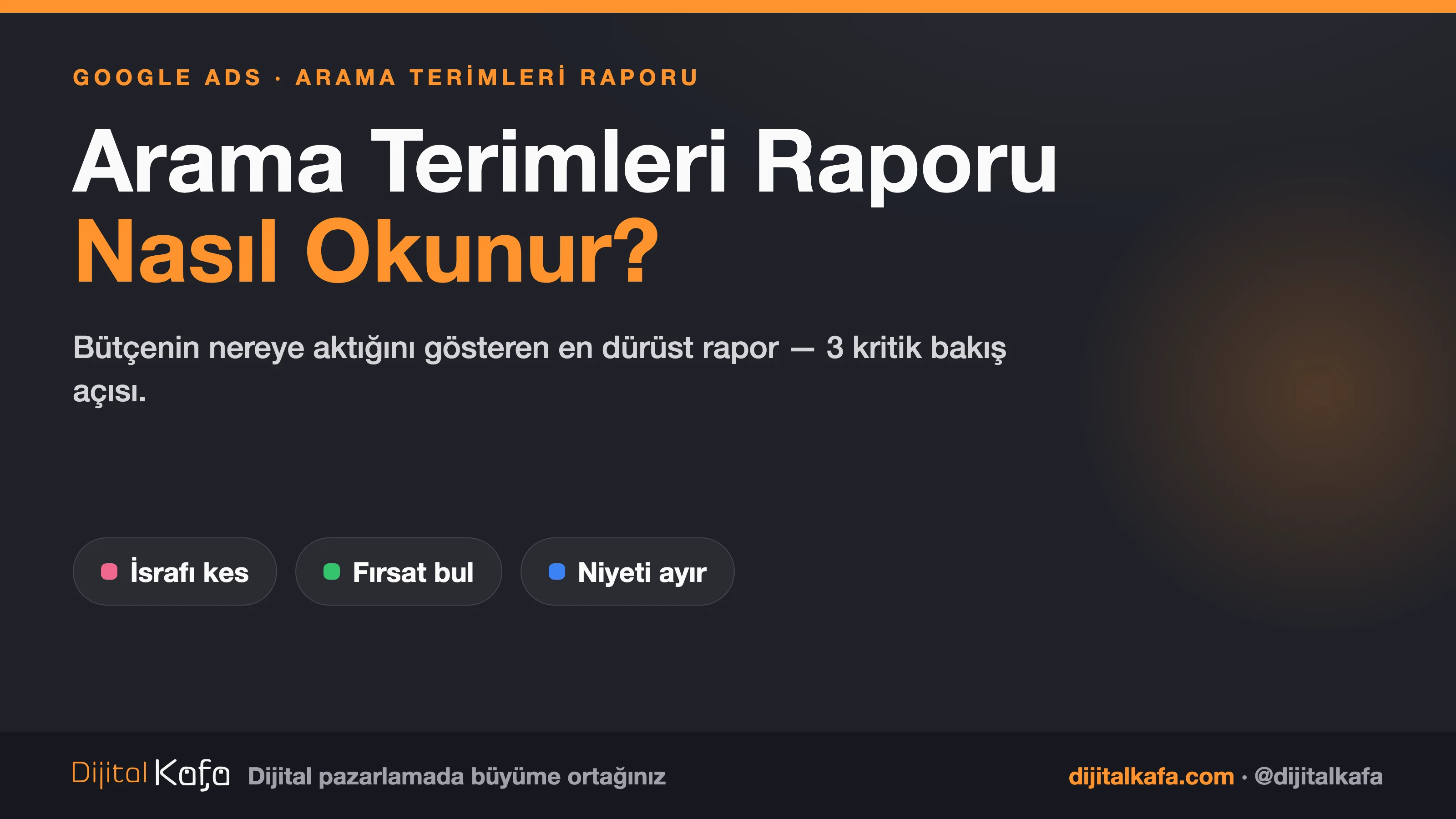 Google Ads Arama Terimleri Raporu nasıl okunur: israfı kes, fırsat bul, niyeti ayır