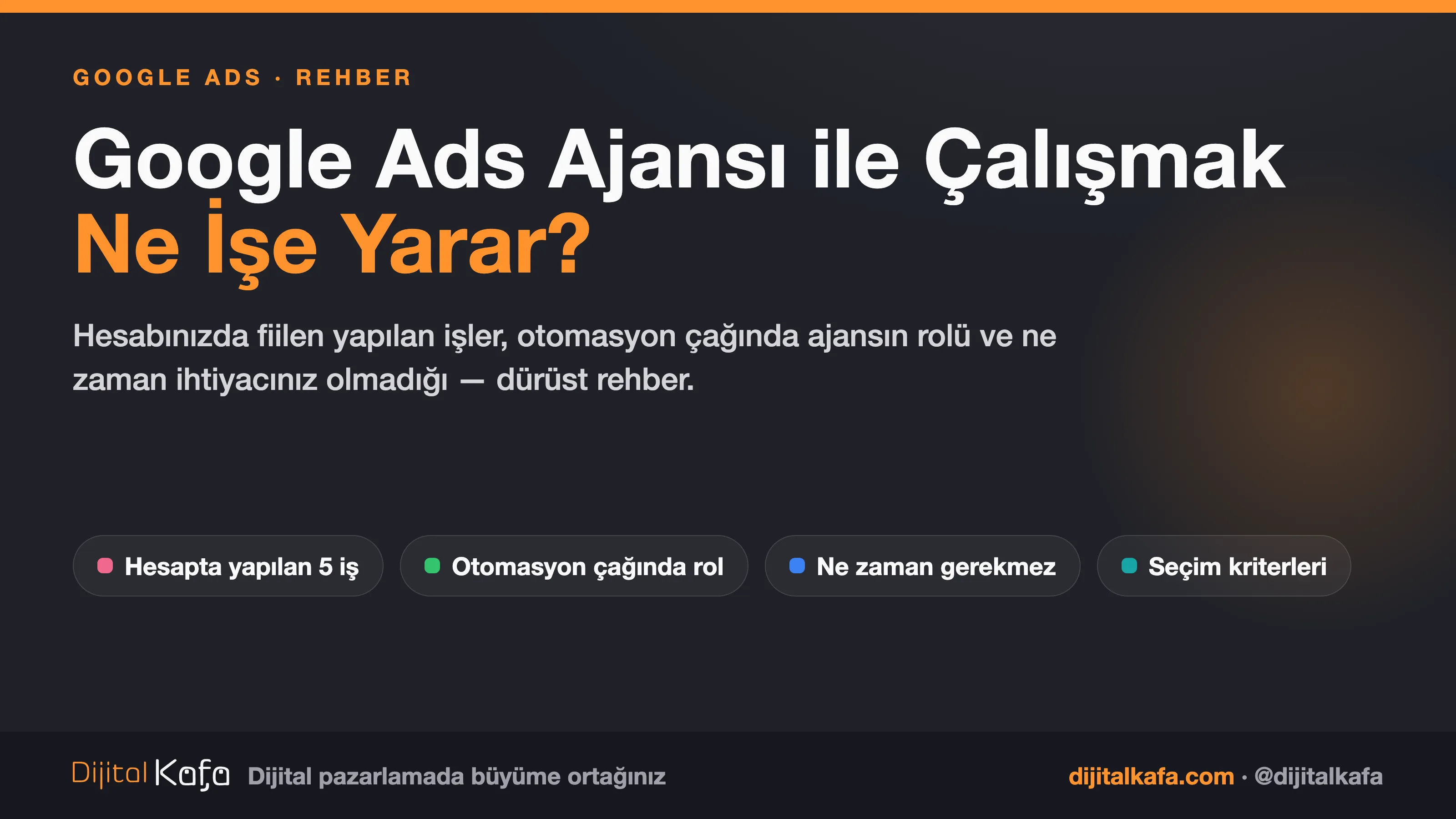Google Ads ajansı ile çalışmak ne işe yarar — hesapta yapılan işler, otomasyon çağında ajansın rolü ve seçim kriterleri